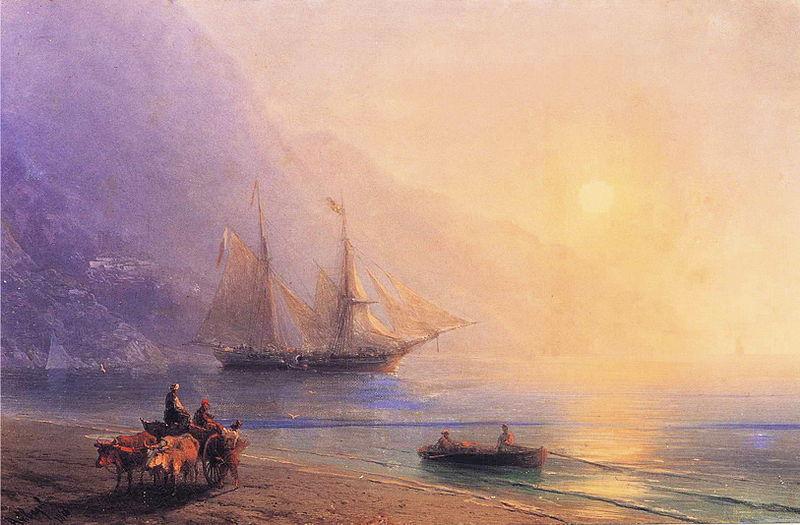 Ivan Aivazovsky Loading Provisions off the Crimean Coast